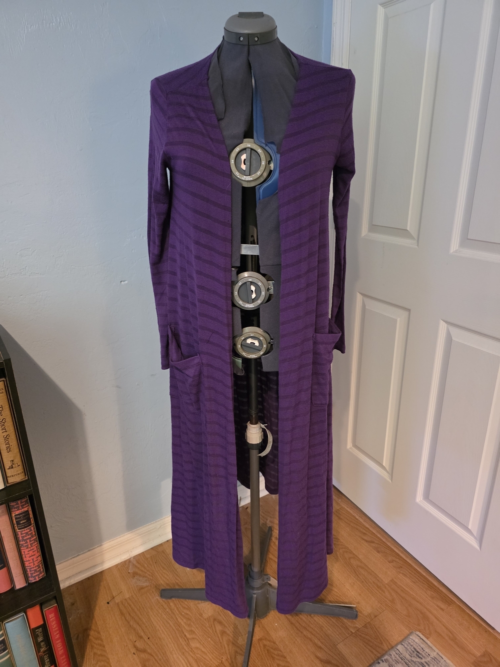 LuLaRoe Sarah Deep Purple Long Open Cardigan